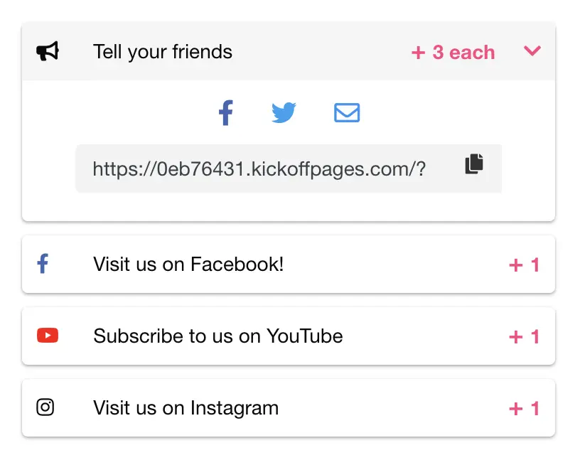 Example of lead actions.