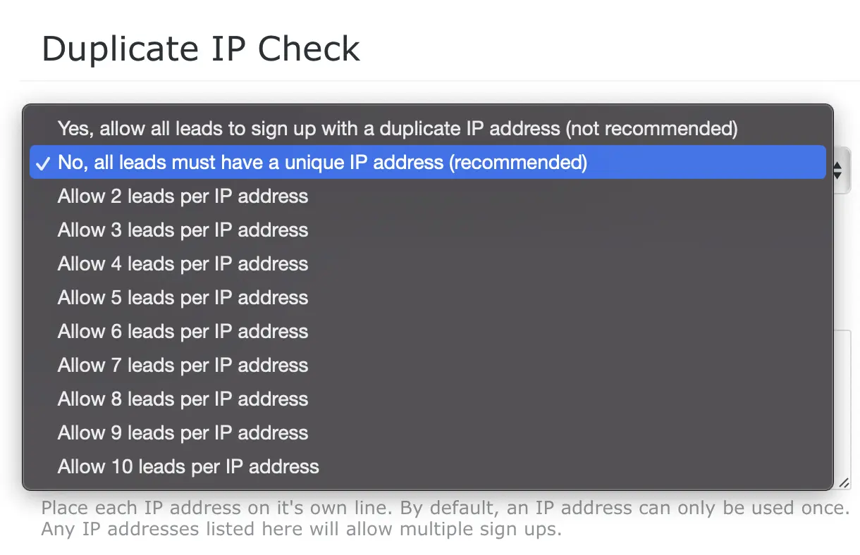 flag duplicate ip address