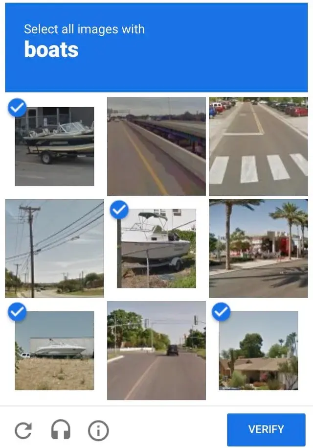 recaptcha on landing page